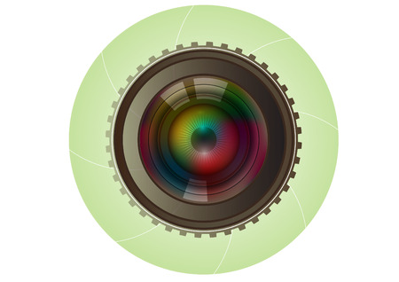 camera lens photography background vectorのイラスト素材
