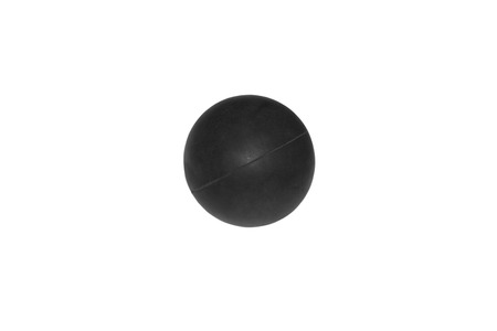 The image of the old black ball on white background.の写真素材