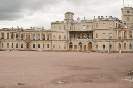A fragment of the Gatchina Palace - residence of Russian emperors in the suburbs of St. Petersburg.のeditorial素材