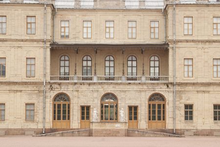 A fragment of the Gatchina Palace - residence of Russian emperors in the suburbs of St. Petersburg.のeditorial素材