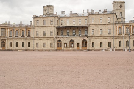 A fragment of the Gatchina Palace - residence of Russian emperors in the suburbs of St. Petersburg.のeditorial素材