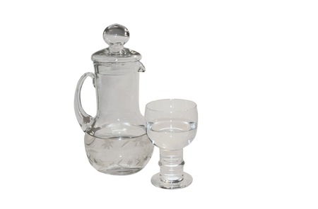 Carafe and glass with water. 2の写真素材
