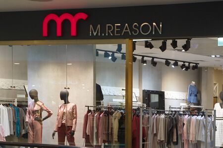 Saint Petersburg, Russia - March 02, 2019: M.Reason store in the shopping center