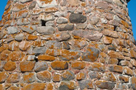 Fragment of White (Golovenkova) tower of the Solovetsky Kremlin.の写真素材
