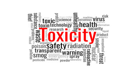 Illustration in the form of a cloud of words related to a toxicity.のイラスト素材