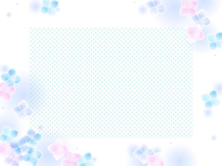 Illustration frame of the flower of the azalea, watercolor windのイラスト素材