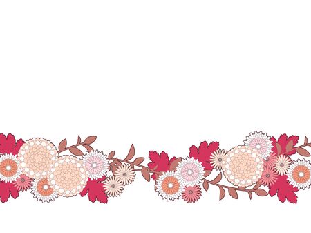 Autumn Chrysanthemum Frameのイラスト素材