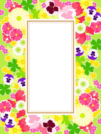Illustration background of spring flowersのイラスト素材