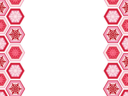 Illustrated background of snow, Japanese styleのイラスト素材