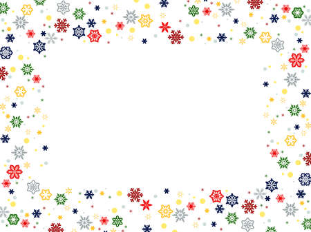 Cute background material of small snowflakesのイラスト素材