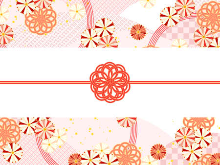 Cute Japanese style pattern backgroundのイラスト素材