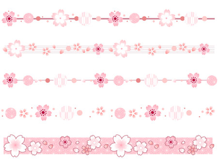 Cherry Blossom Decoration Materialのイラスト素材