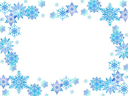 Snowflake Illustration Frameのイラスト素材