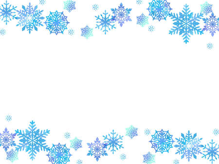 Snowflake Illustration Frameのイラスト素材
