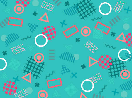 Vivid Color Memphis Pattern