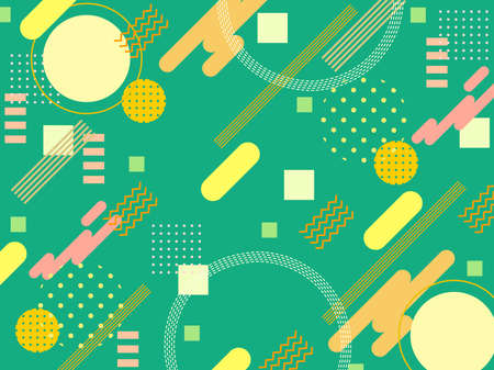 Retro Pop Memphis Patternのイラスト素材