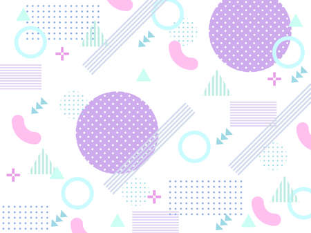 Memphis pattern in pastel colors