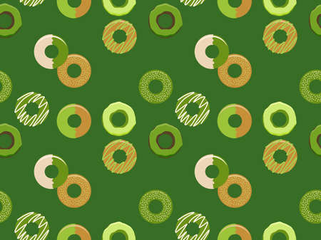 Donut illustrations, seamless pattern backgrounds,のイラスト素材