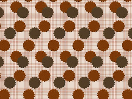 Cookie illustration, seamless pattern backgroundのイラスト素材