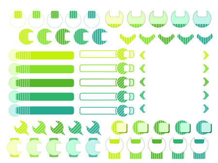 Set of vector icons with ribbons. Vector elements for design.のイラスト素材