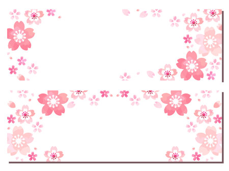 Cherry blossom frame with space for text. Vector illustration.のイラスト素材