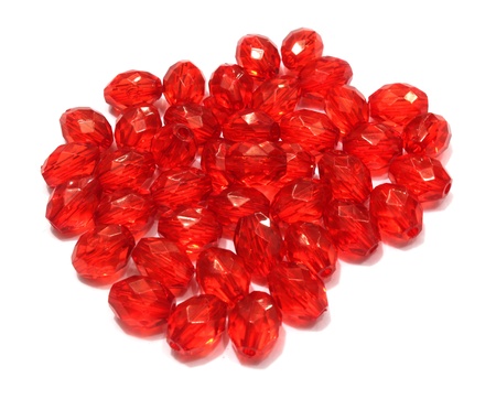 beads in white backgroundの写真素材