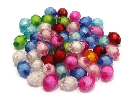 beads in white backgroundの写真素材