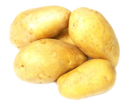 potato in white backgroundの写真素材