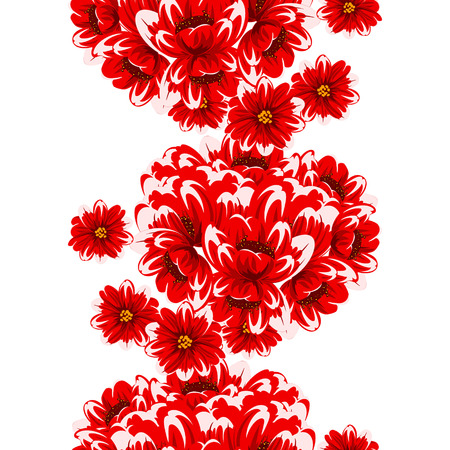 vector seamless flower pattern for cards, textiles, backgroundsのイラスト素材