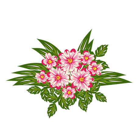 bouquet of flowers for a postcardのイラスト素材