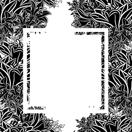 Frame with flowers for congratulations, cards, price tags, flyersのイラスト素材