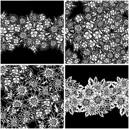 a set of compositions from monochrome colors for postcards, congratulations, a price tagのイラスト素材