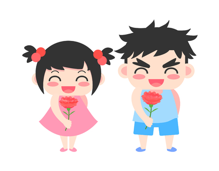 Give you a flowerのイラスト素材