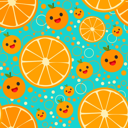 Orange seamless patternのイラスト素材