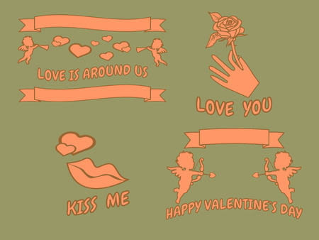 Valentine's day icon with feel of loveのイラスト素材