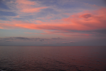Sunrise over the mediterranean seaの写真素材