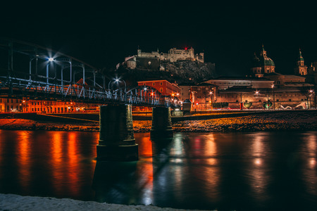 bridge over a riverの写真素材