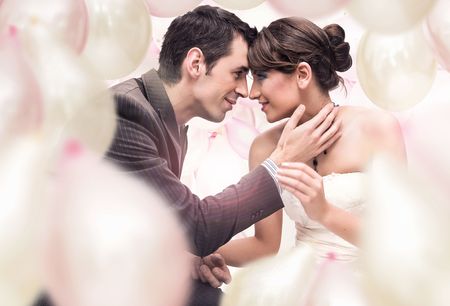 Romantic wedding pictureの写真素材