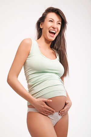 Charming pregnant womanの写真素材