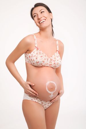 Charming pregnant womanの写真素材