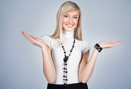 Young blonde secretaryの写真素材