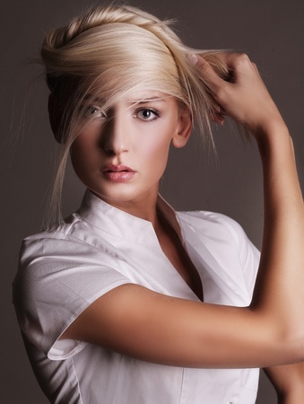 Beautiful young blonde の写真素材