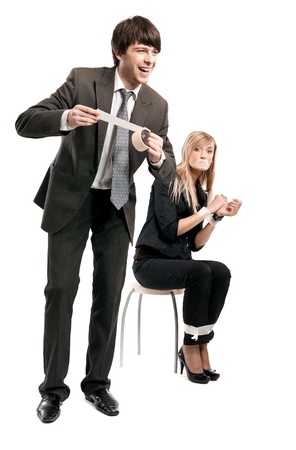 Relationships between boss and secretary の写真素材