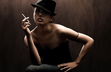 Fine art portrait of a elegant ladyの写真素材