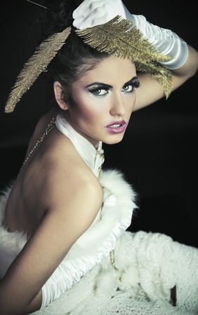 Portrait of a beautiful brunette