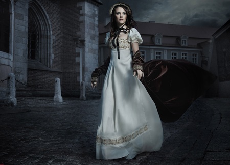 Old fashioned photo of a beauty brunette Old fashioned photo of a beauty brunette