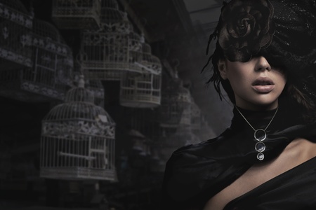 Fine art photo of a glamour womanの写真素材