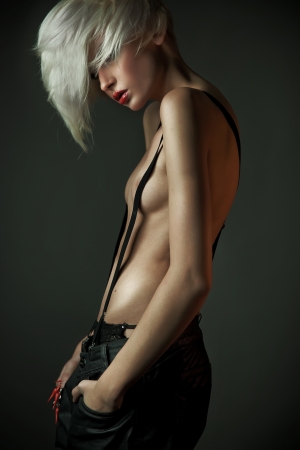 Young fashionable beauty, lots of copy spaceの写真素材