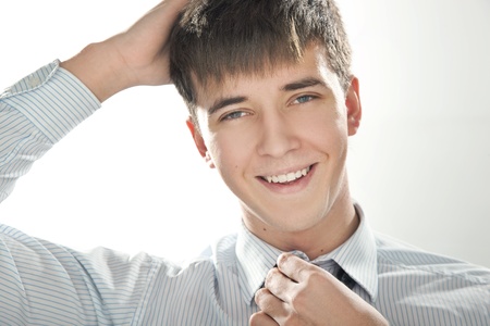 Portrait of a handsome man smilingの写真素材