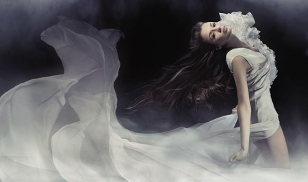 sensual brunette ladyの写真素材